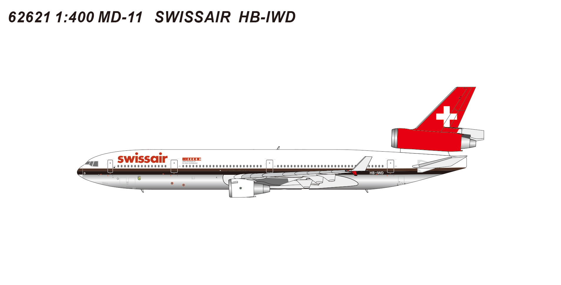 Swissair / McDonnell Douglas MD-11 / HB-IWD / 62621 / 1:400 elaviadormodels