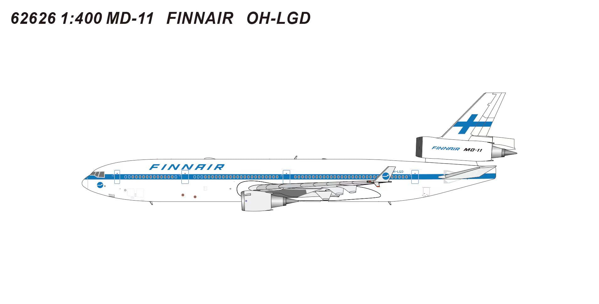 Finnair / McDonnell Douglas MD-11 / OH-LGD / 62626 / 1:400 elaviadormodels