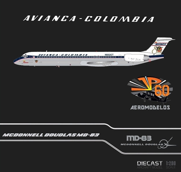 Avianca (80 años) / JP60-632CT / McDonnell Douglas MD-83 / N632CT 1:200