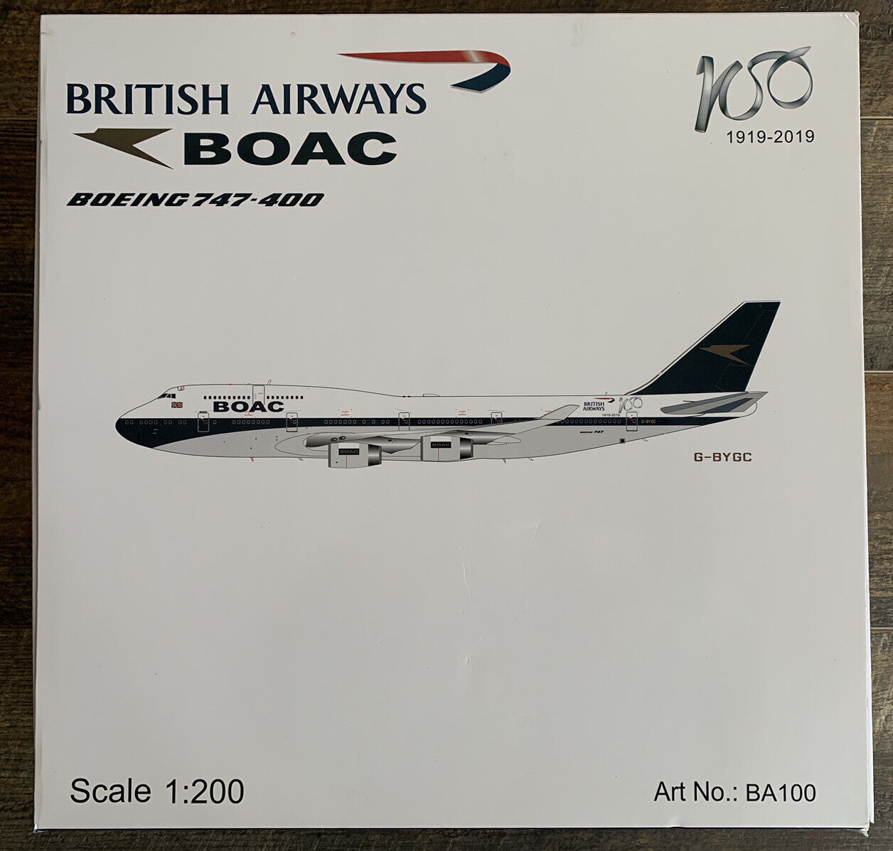 BOAC - British Airways  / Boeing B747-400 / G-BYGC / BA100 / 1:200