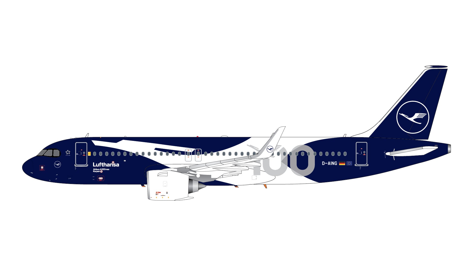 Lufthansa ("100 Years" Livery) / Airbus A320neo / D-AING / G2DLH1515 / 1:200 elaviadormodels
