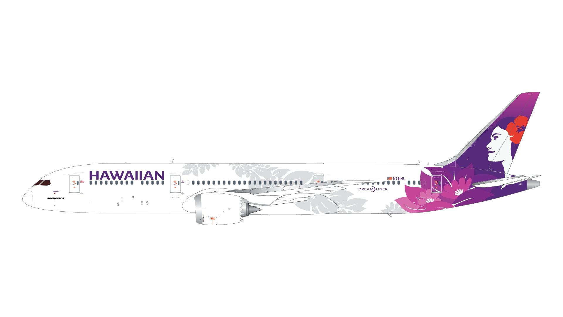 Hawaiian Airlines / Boeing 787-9 Dreamliner / N781HA / G2HAL1403 / 1:200 elaviadormodels
