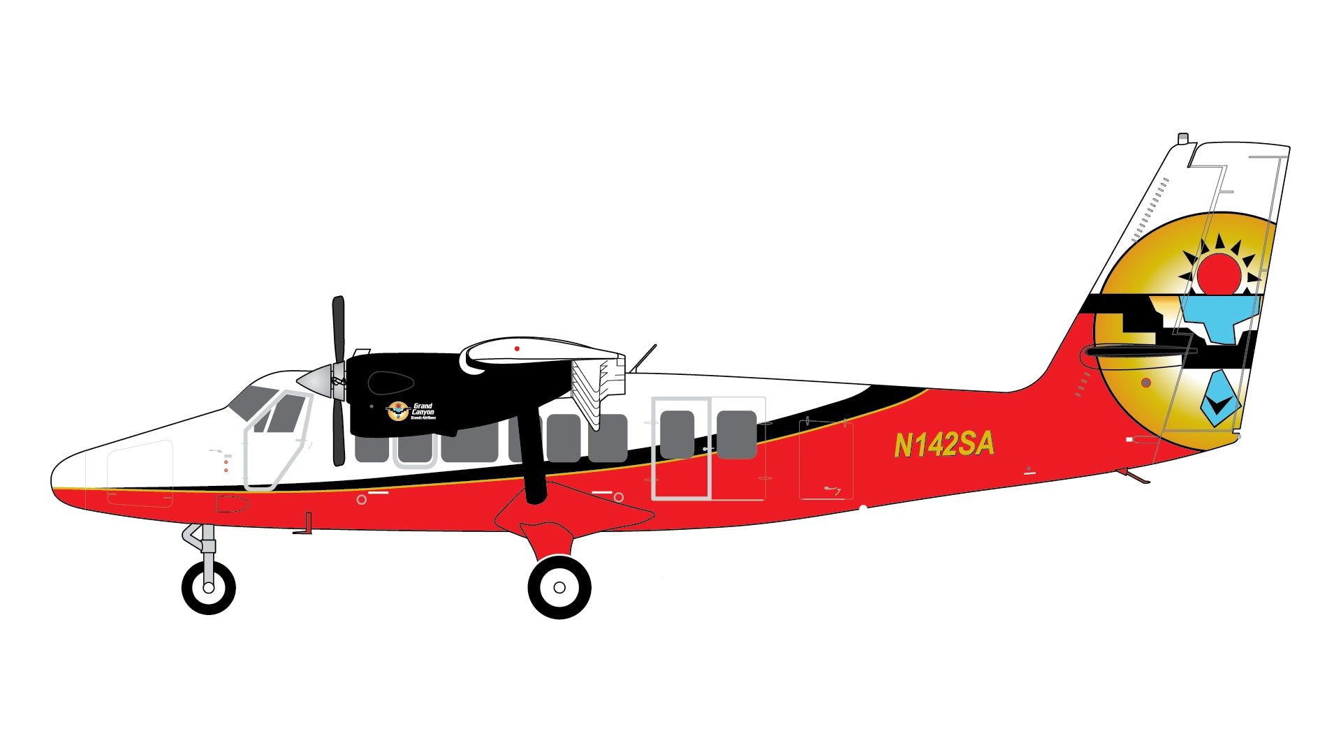 Grand Canyon Scenic Airlines / DHC-6-300 Twin Otter / N142SA / G2SCE1039 / 1:200 elaviadormodels