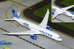 United Airlines (100 Years Livery) / Boeing 787-9 Dreamliner (Flaps Down) / N61101 / G2UAL1258F / 1:200