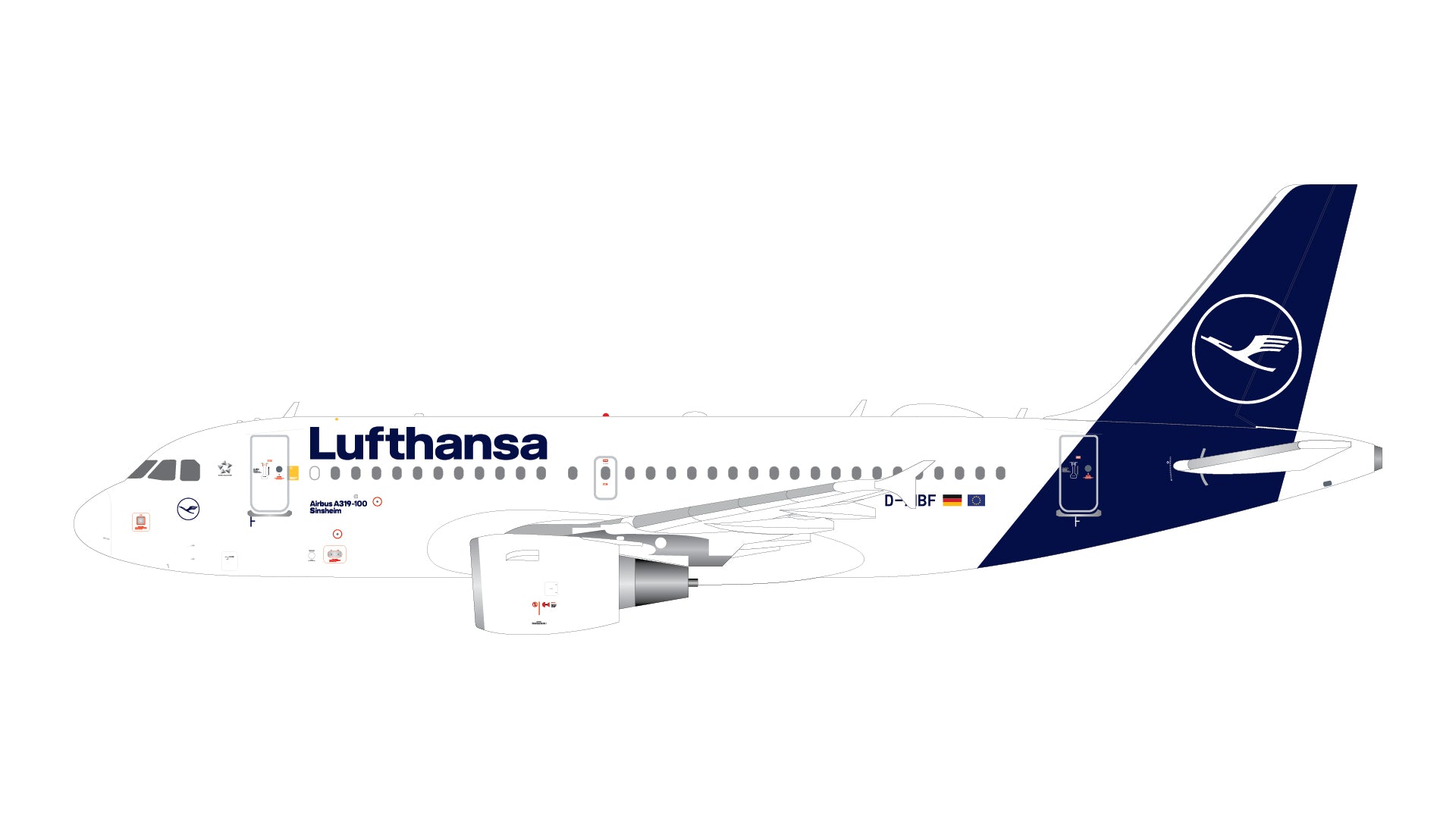 Lufthansa / Airbus A319 / D-AIBF / GJDLH2022 / 1:400