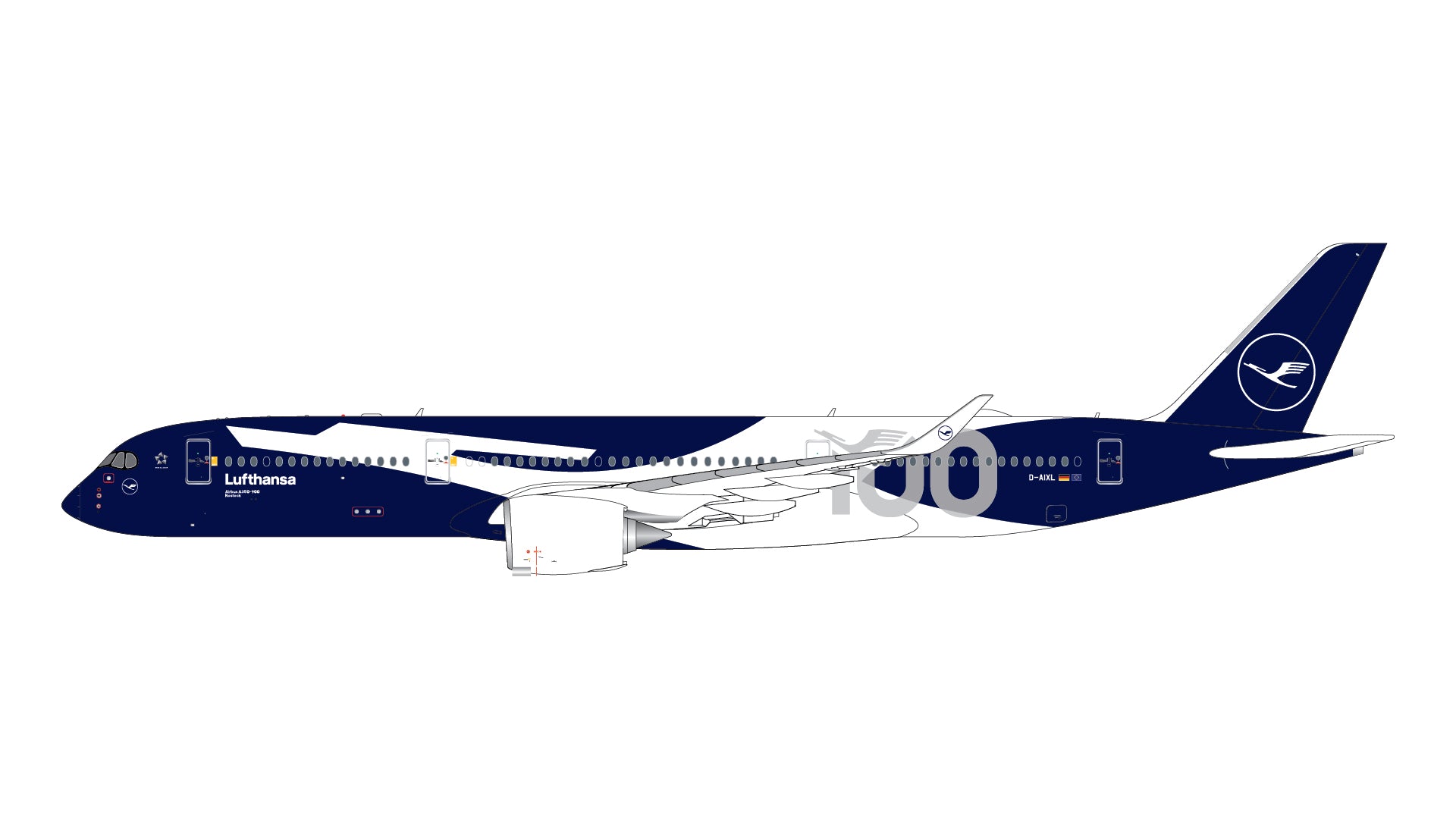 Lufthansa / Airbus A350-900 / D-AIXL / GJDLH2409 / 1:400 elaviadormodels