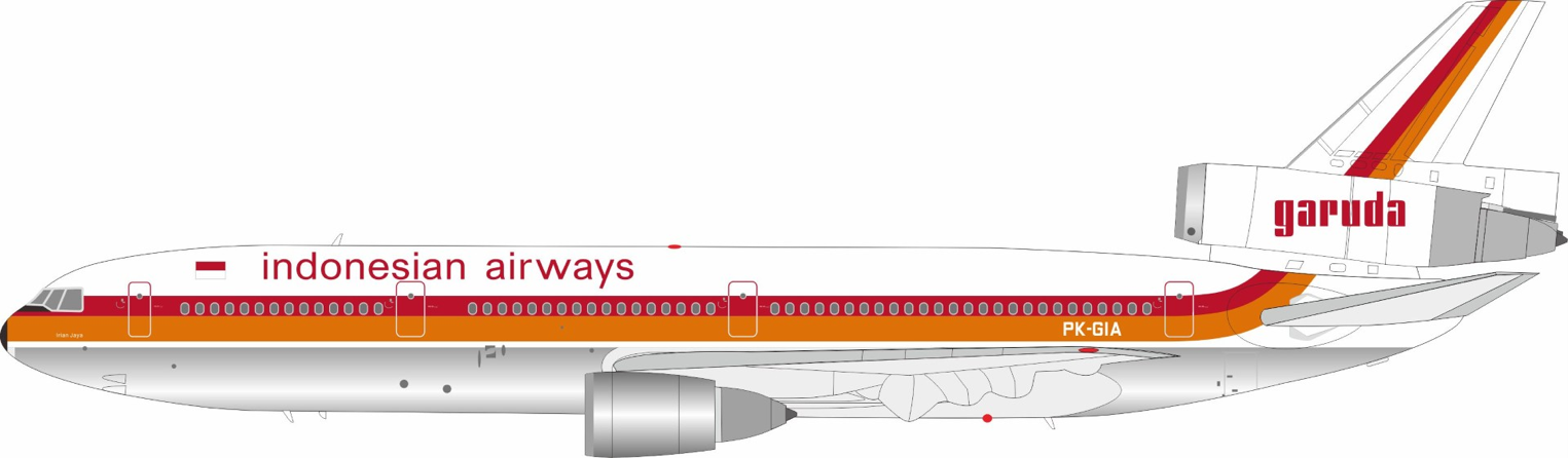 Garuda - Indonesian Airways / McDonnell Douglas DC-10-30 / PK-GIA / IF103GA0626P / 1:200 elaviadormodels
