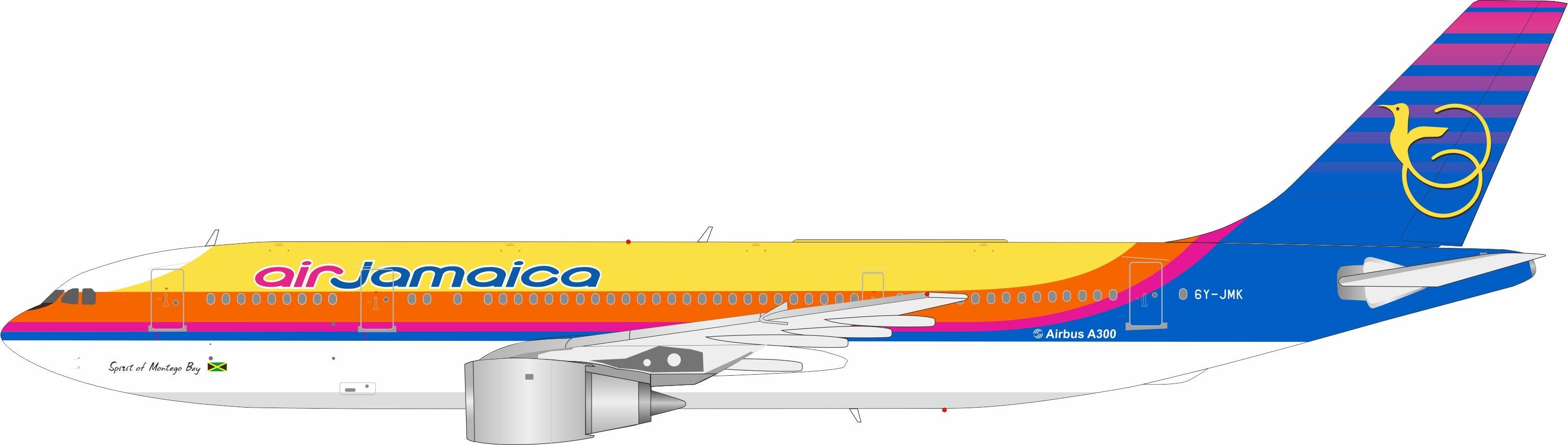 Air Jamaica / Airbus A300B4-203 / 6Y-JMK / IF300JM1225 / 1:200 elaviadormodels