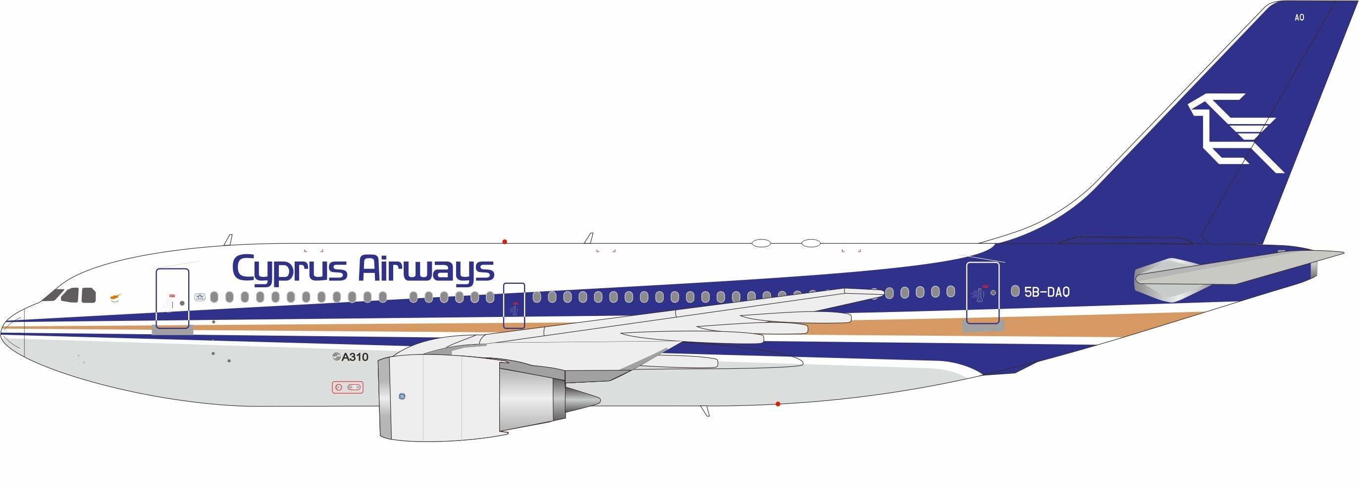 Cyprus Airways / Airbus A310-203 / 5B-DAQ / IF310CY0426 / 1:200 elaviadormodels