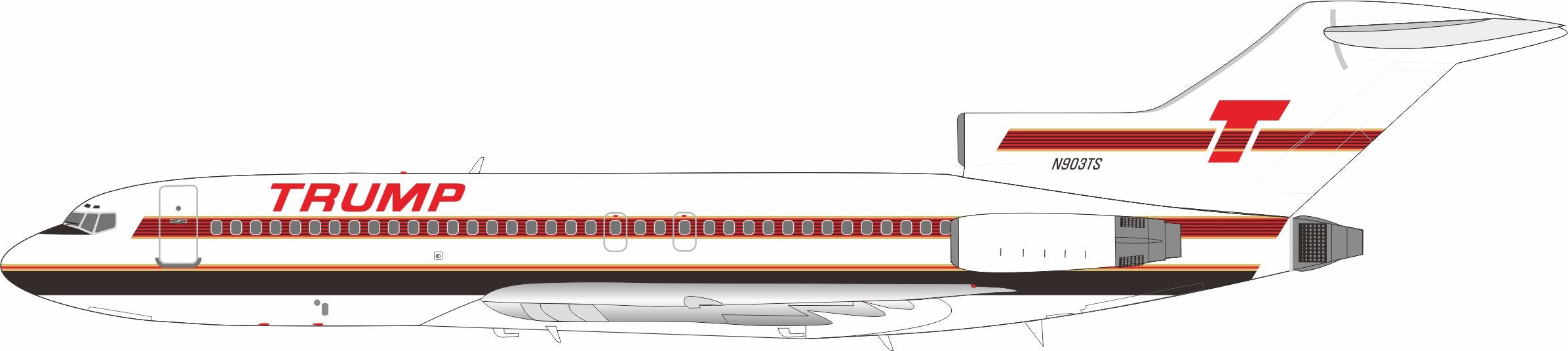 Trump Shuttle / Boeing 727-200 / N903TS / IF721TB0426 / 1:200 elaviadormodels