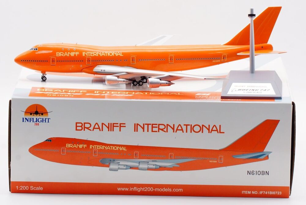 Braniff International Airways / Boeing B747-100 / N610BN / IF741BI0723 / 1:200 elaviadormodels