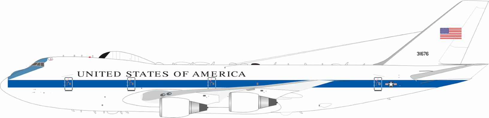 U.S. Air Force / Boeing E-4A / 73-1676 / IF742E4B1676 / 1:200 elaviadormodels
