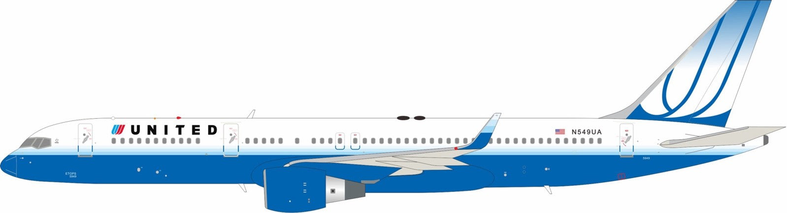 United Airlines / Boeing 757-222 / N549UA / IF752UA0526 / 1:200 elaviadormodels