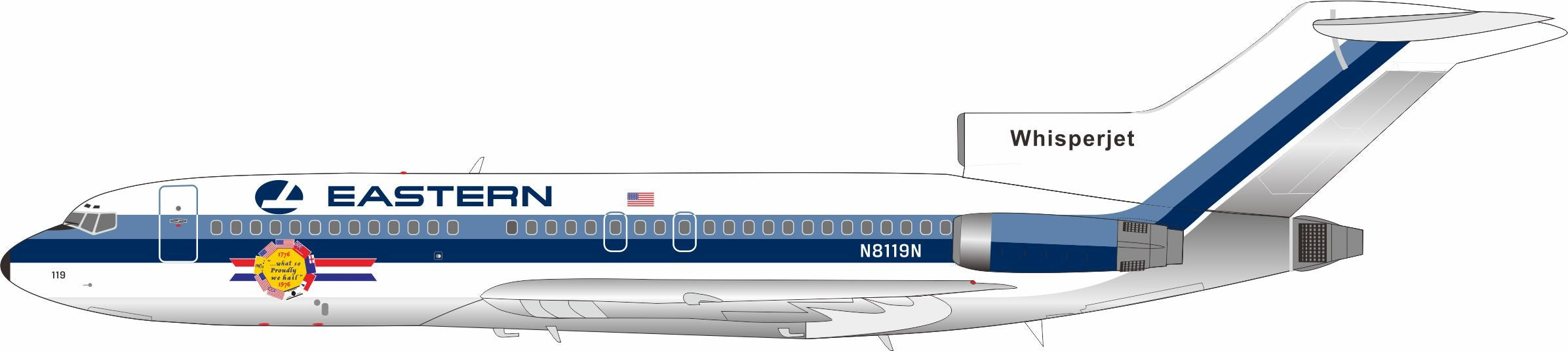 Eastern Air Lines / Boeing 727-100 / N8119N / IF721EA0724 / 1:200 elaviadormodels