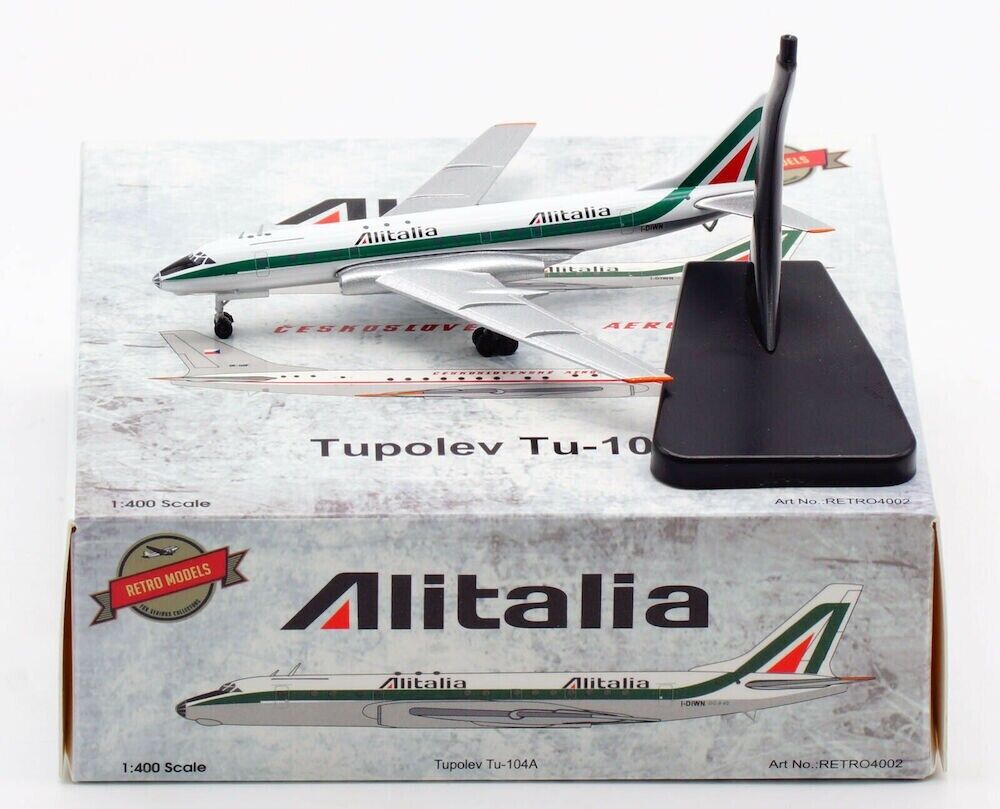 1:400 RETRO Alitalia / CSA - Tupolev Tu-104A I-DIWN / OK-NDF