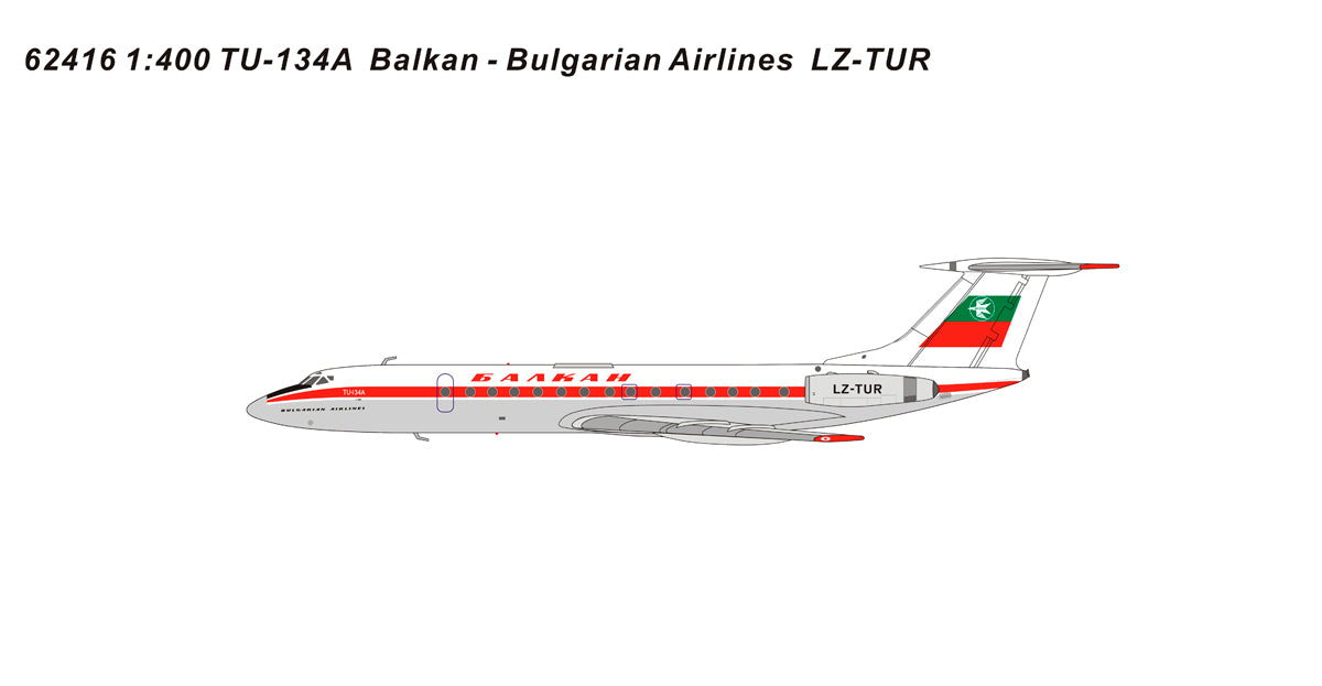 Balkan-Bulgarian Airlines / Tupolev TU-134A / LZ-TUR / 62416 / 1:400