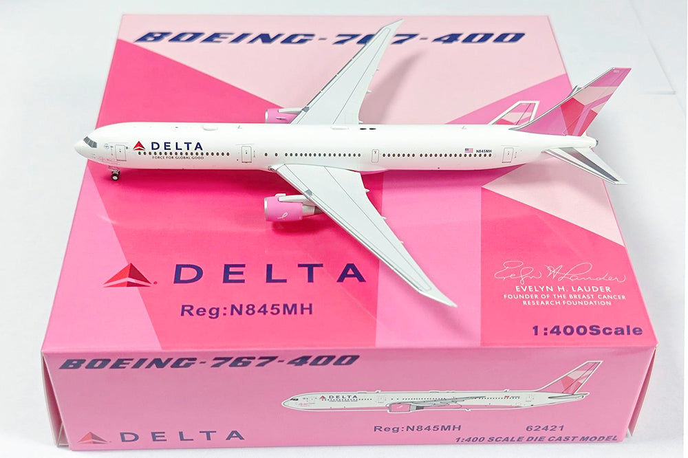 Delta Airlines (Pink Livery) / Boeing 767-400 / N845MH / 62421 / 1:400