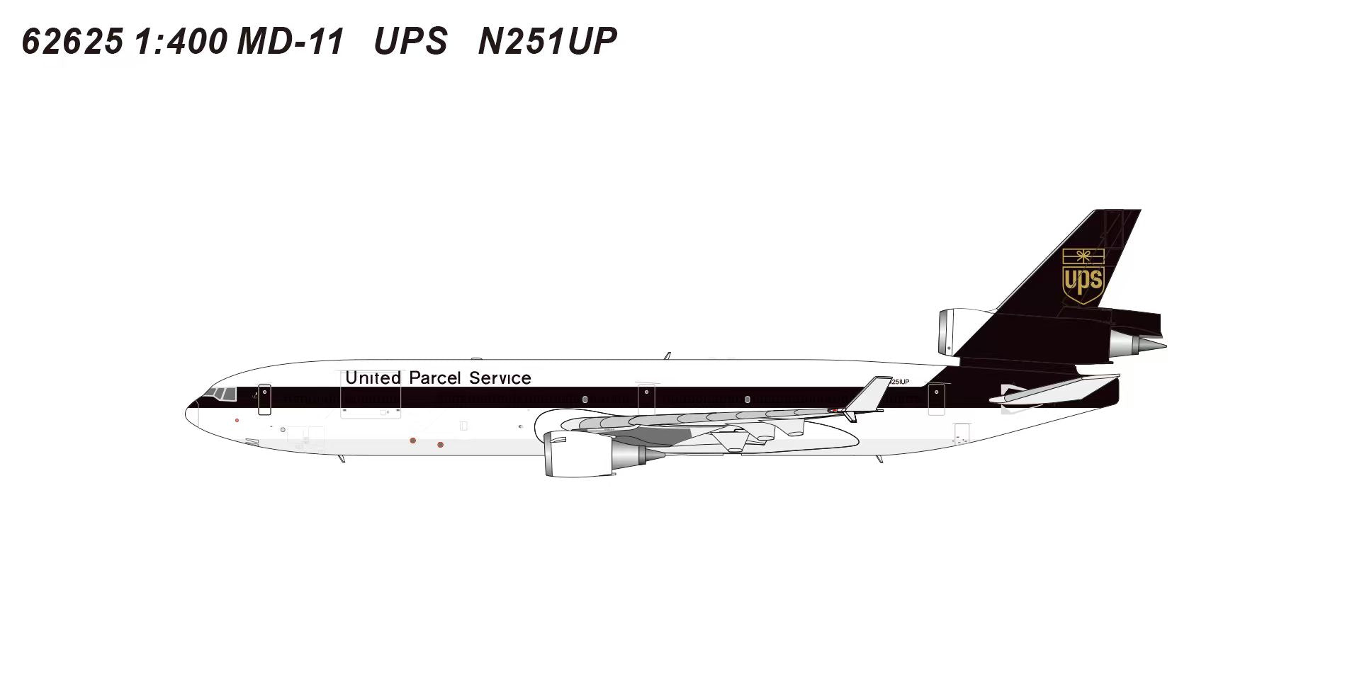 United Parcel Service (UPS) / McDonnell Douglas MD-11F / N251UP / 62625 / 1:400 elaviadormodels