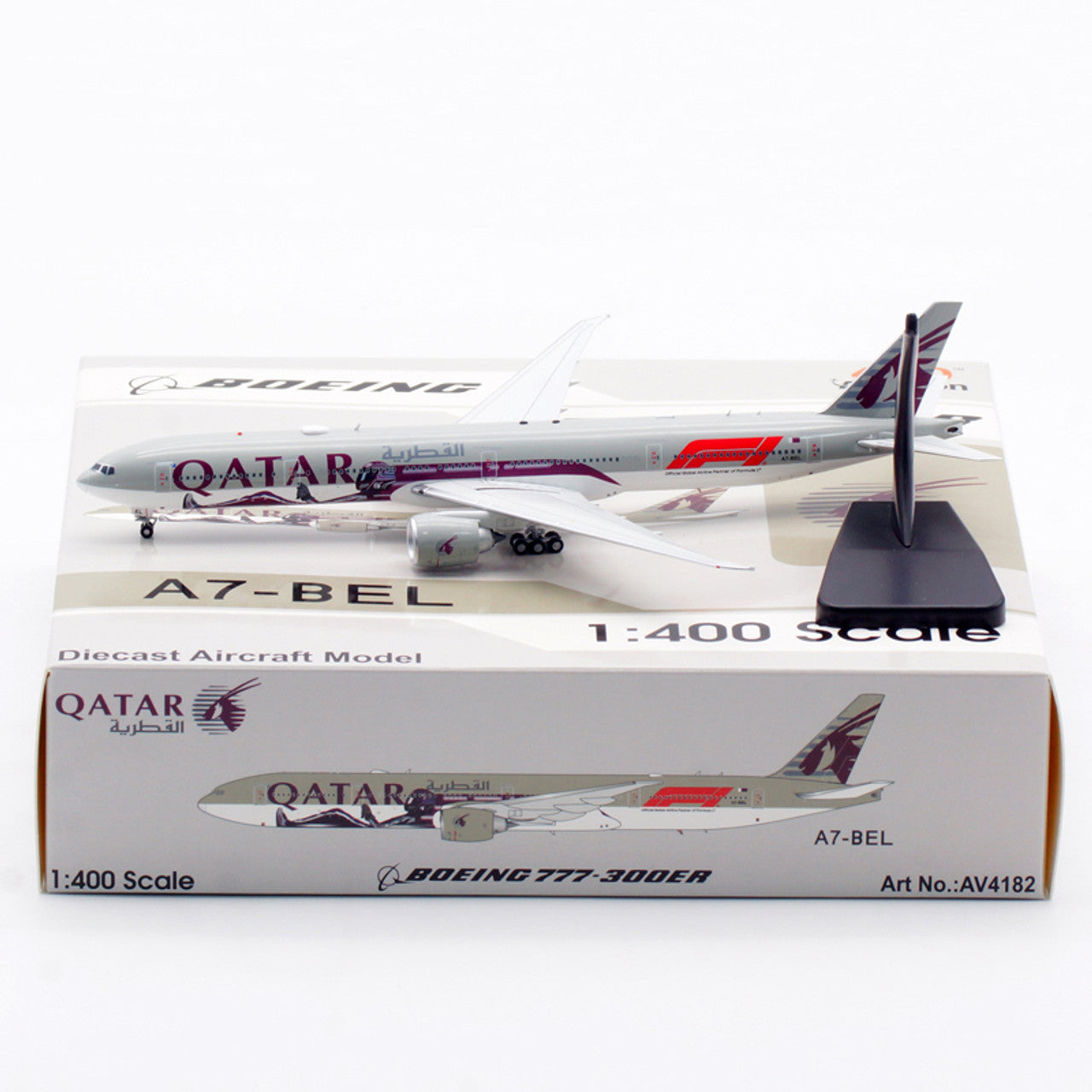 Qatar Airways / Boeing 777-300ER / A7-BEL / AV4182 / 1:400 elaviadormodels