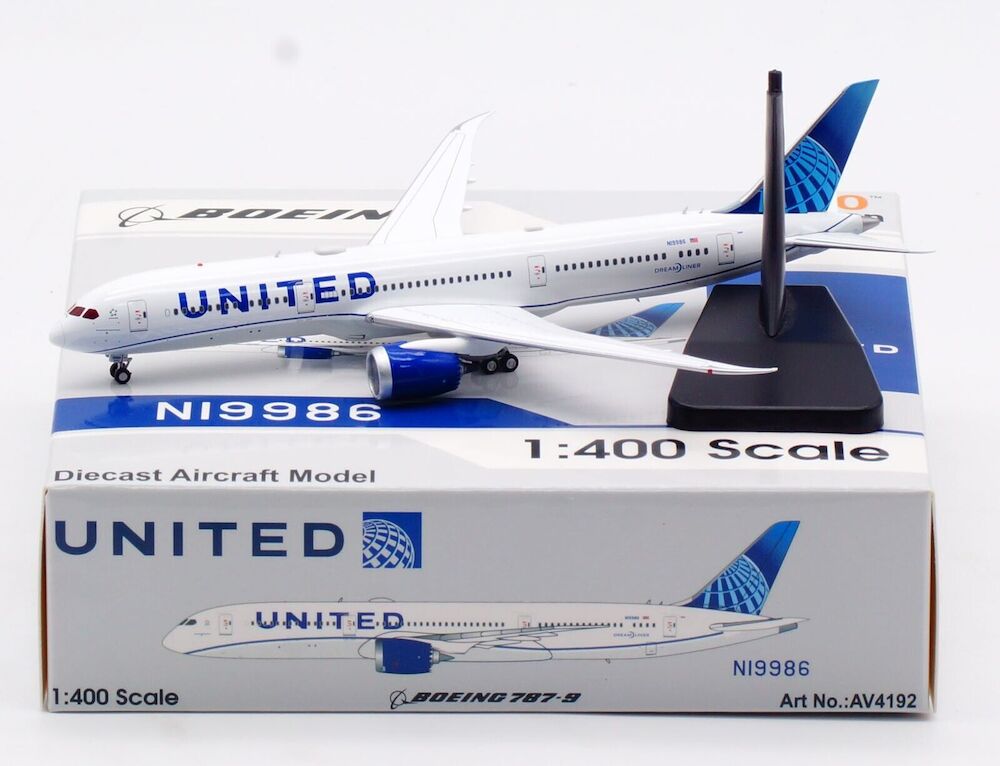 United Airlines / Boeing B787-9 Dreamliner / N19986 / AV4192 / 1:400 elaviadormodels