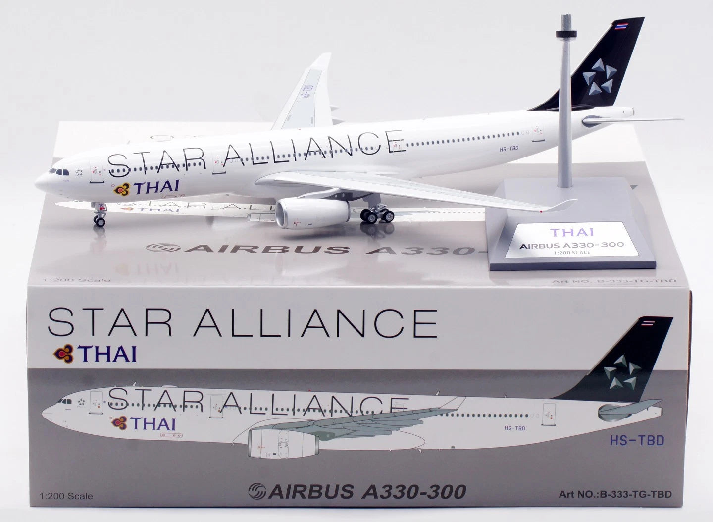 Thai Airways (Star Alliance livery) / Airbus A330-300 / HS-TBD / B-333-TG-TBD / 1:200