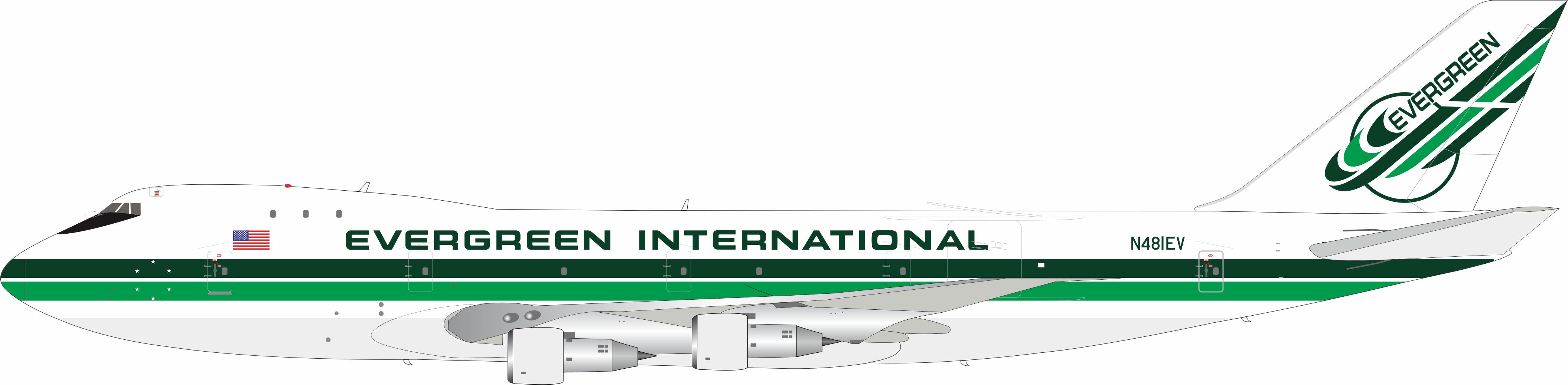 Evergreen International Airlines / Boeing 747-100 / N481EV / IF741PA1023P / 1:200 elaviadormodels