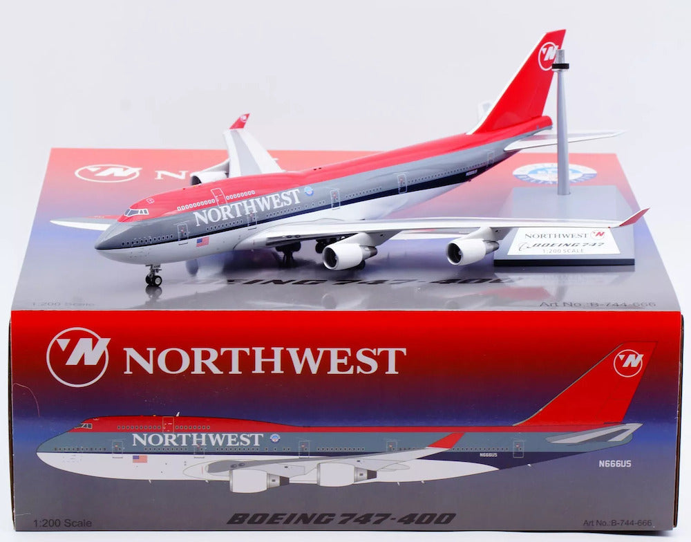 Northwest Airlines / Boeing 747-400 / N666US / B-744-666 / elaviadormodels