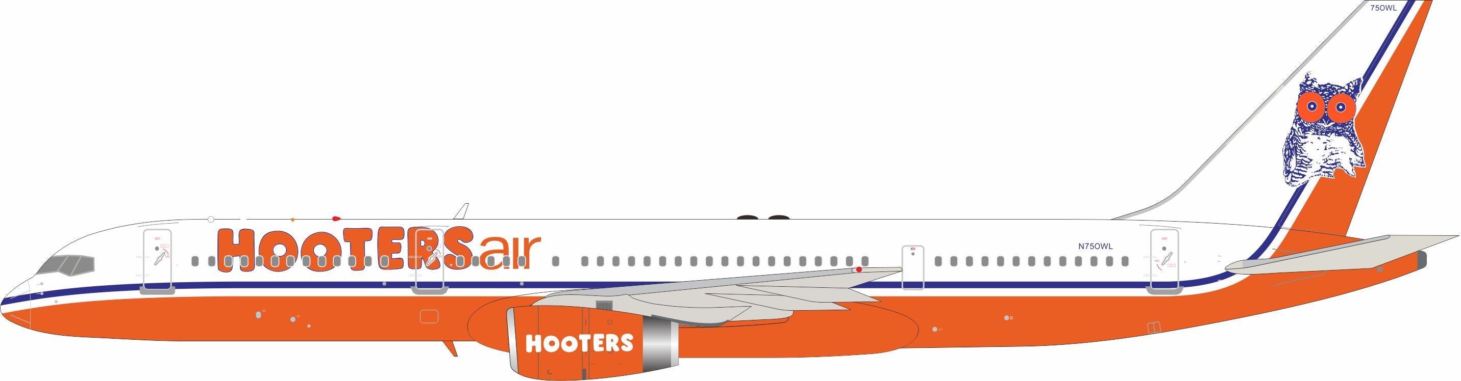 Hooters Air / Boeing B757-200 / N750WL / B-752-H1 / elaviadormodels