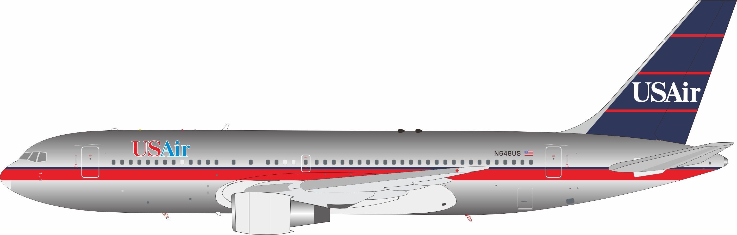 USAir / Boeing B767-200 / N648USA / B-762-1123P / 1:200 elaviadormodels