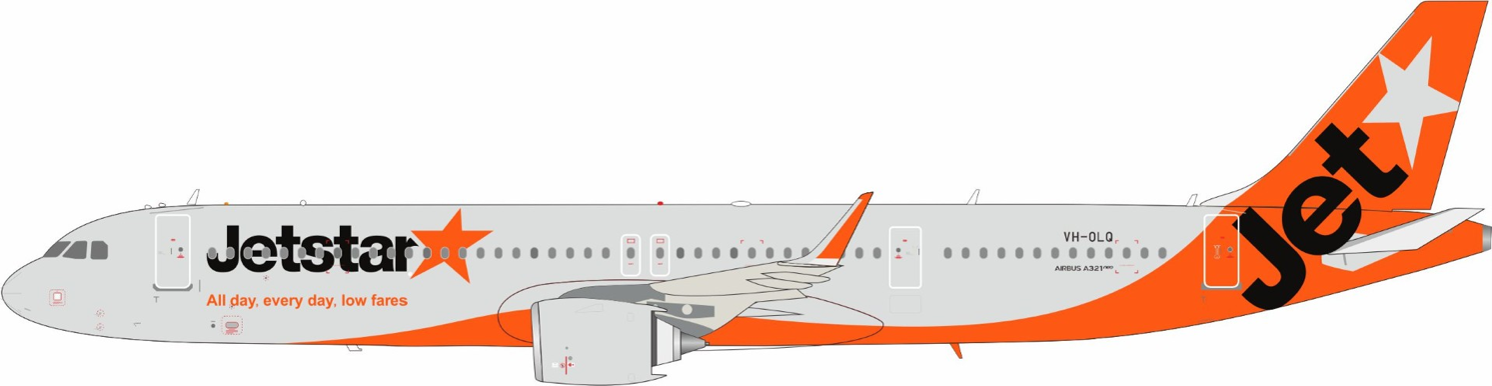 Jetstar Airways / Airbus A321neo / VH-OLQ / B-A321-JQ-LQ / 1:200 elaviadormodels
