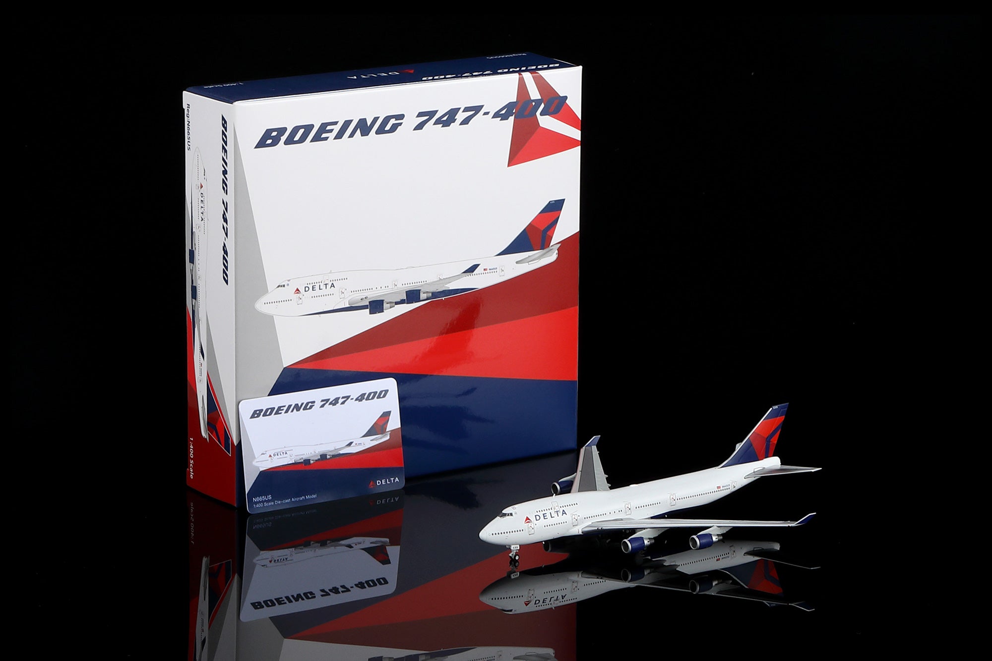 Delta Air Lines / Boeing 747-400 / N665US / B616601 / 1:400