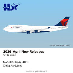 Delta Air Lines / Boeing 747-400 / N665US / B616601F / 1:400