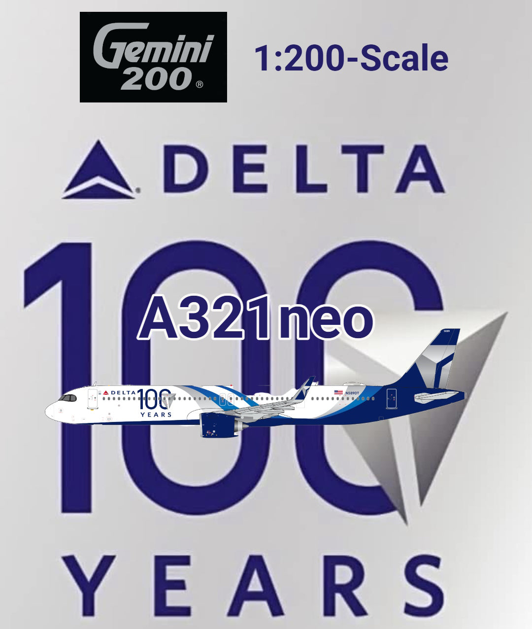 Delta Air Lines / Airbus A321 neo / N589DT "100 Years"  / G2DAL1399 / 1:200