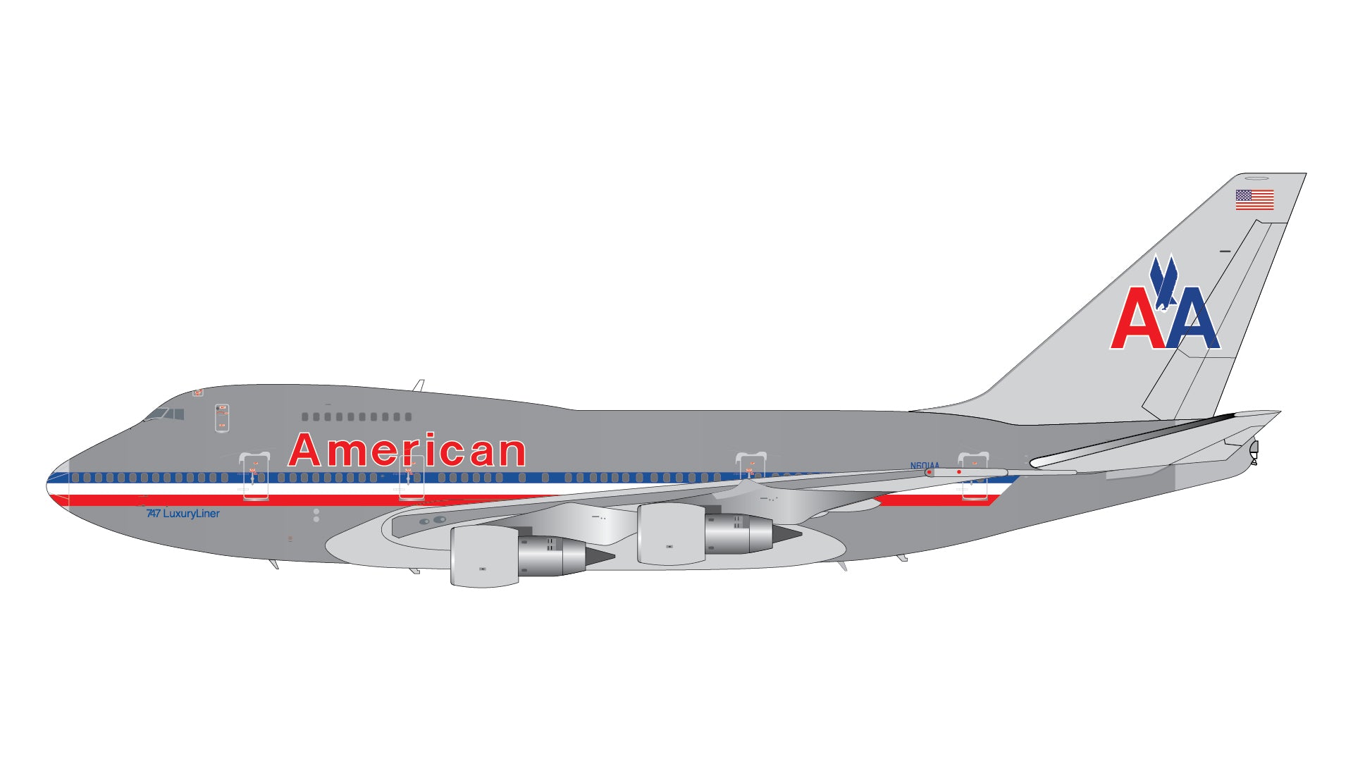 American Airlines / Boeing 747SP / N601AA / G2AAL1158 / 1:200 elaviadormodels