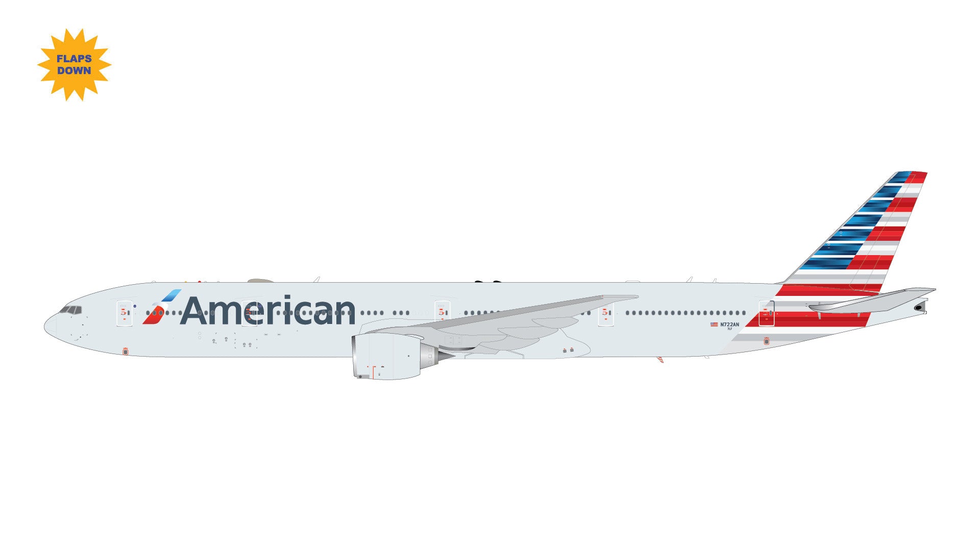 American Airlines / Boeing 777-300ER (Flaps Down) / N722AN / G2AAL1415F / 1:200 elaviadormodels