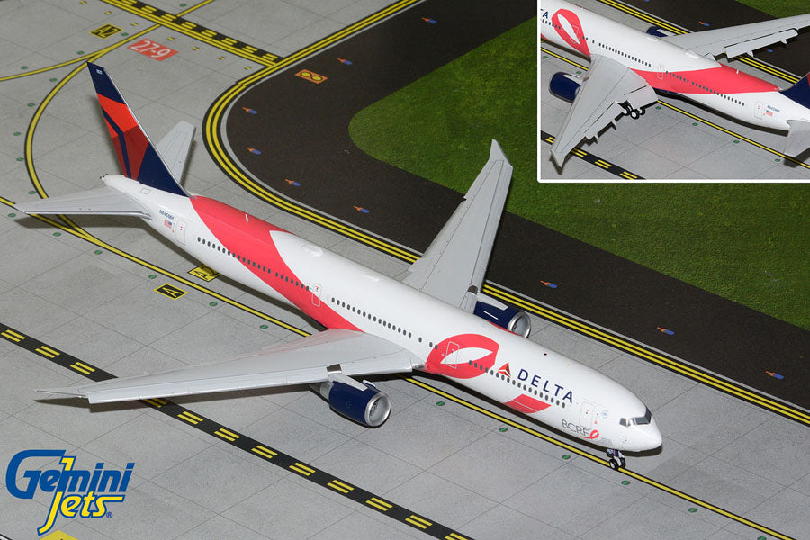 Delta Air Lines ("BCRF" Red Ribbon Livery) / Boeing 767-400ER (Flaps Down) / N845MH / G2DAL1446F / 1:200 elaviadormodels