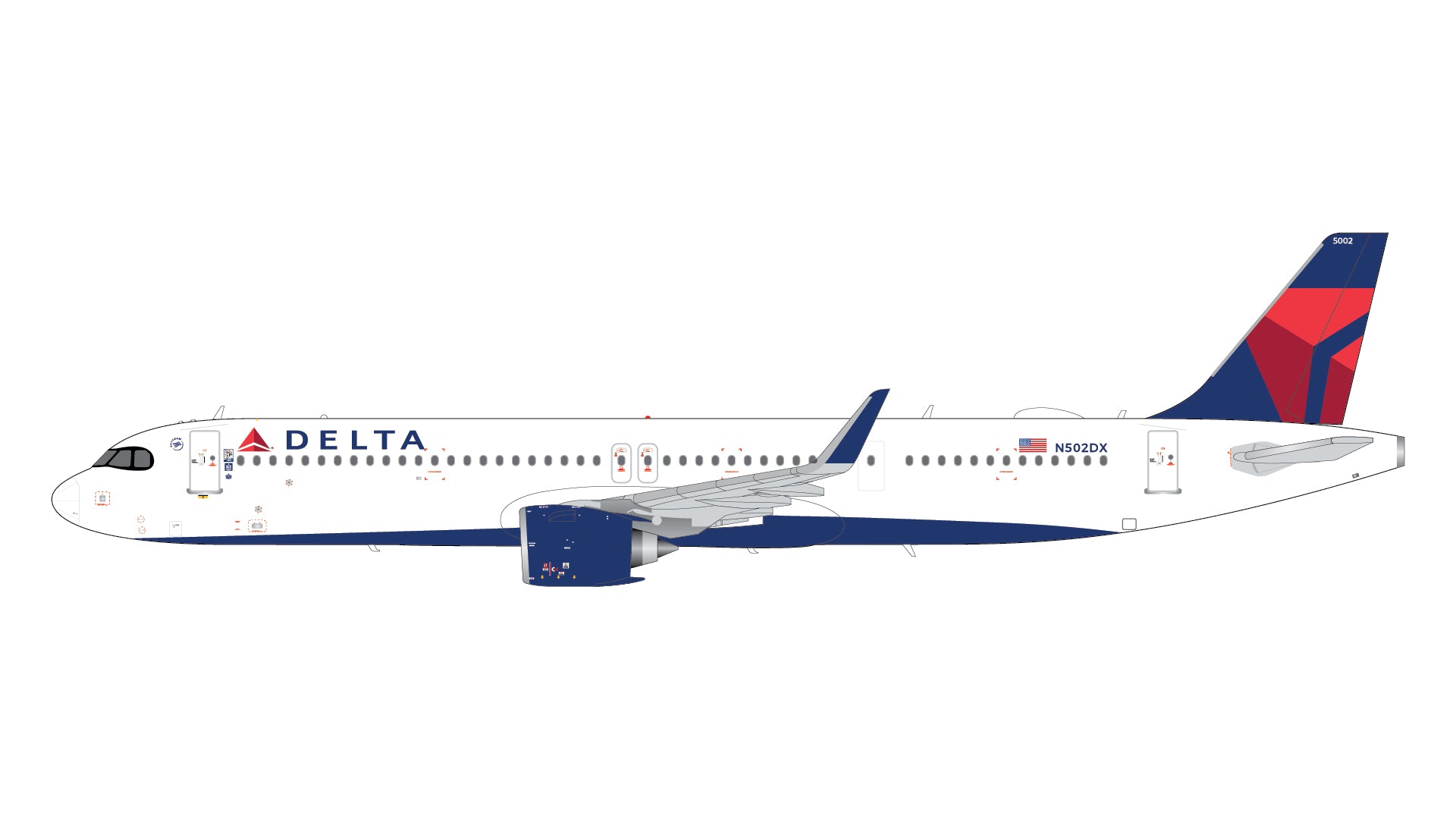 Delta Airlines / Airbus A321neo / N502DX / G2DAL1495 / 1:200