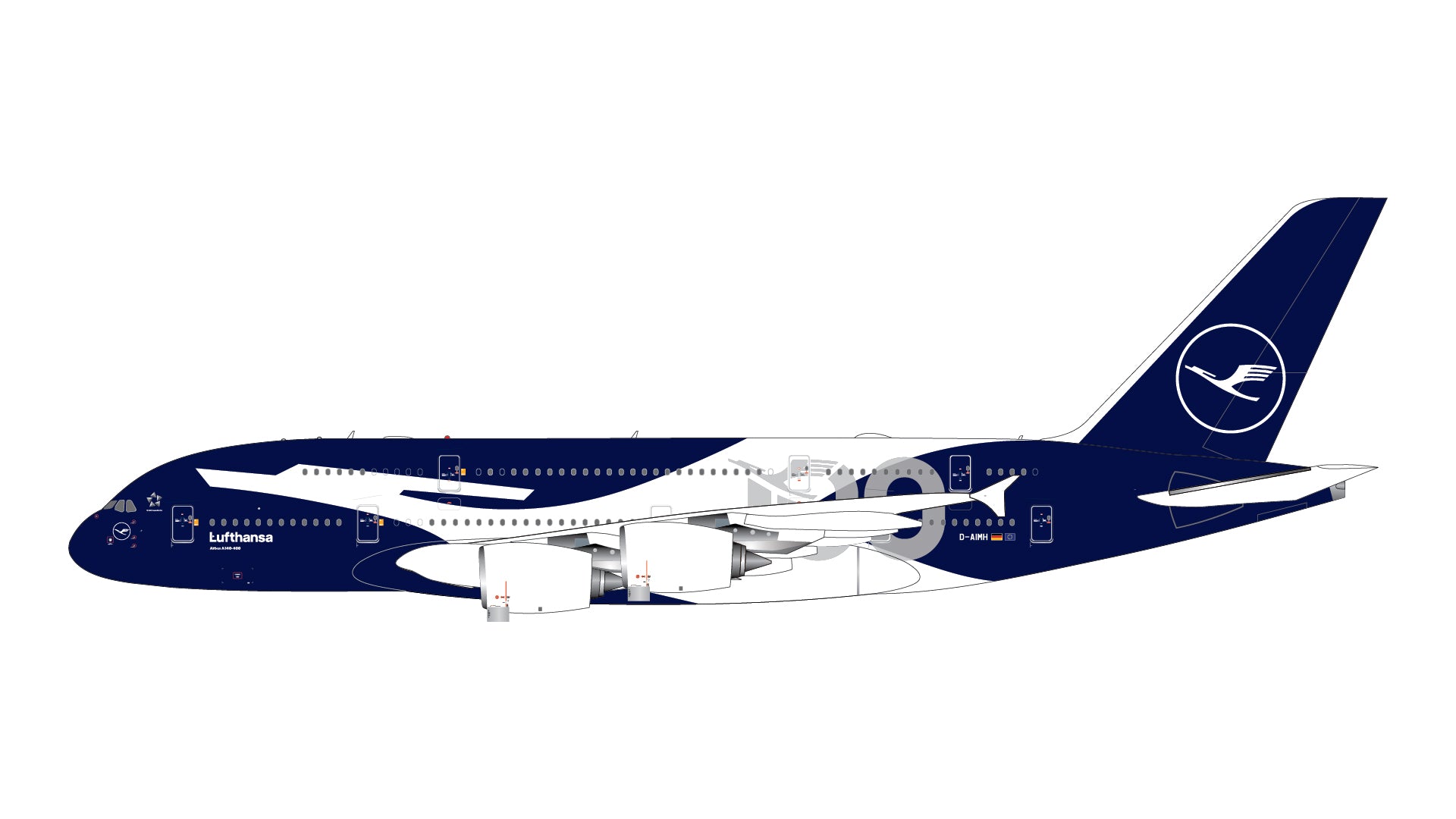 Lufthansa ("100 Years" Livery) / Airbus A380 / D-AIMH / G2DLH1512 / 1:200 elaviadormodels