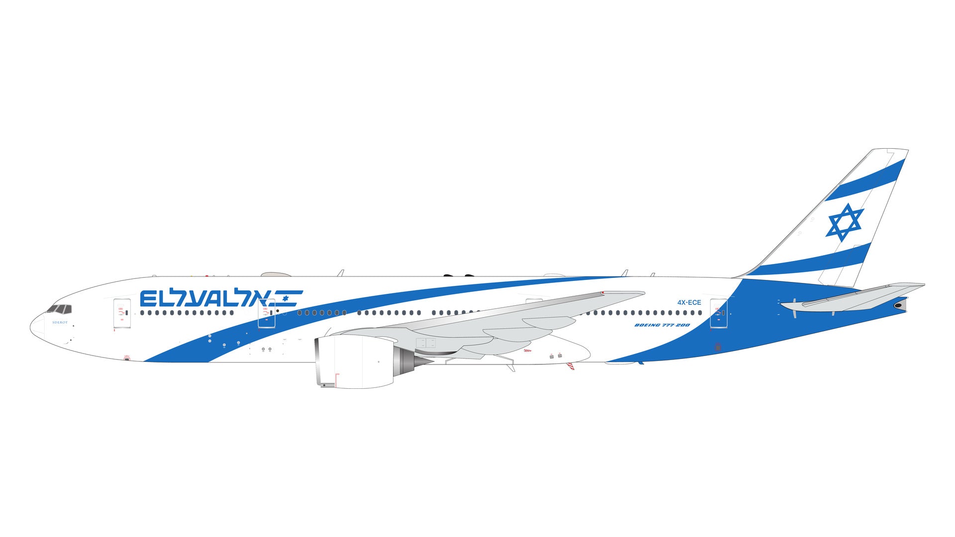 El Al Israel Airlines / Boeing 777-200 / G2ELY1529 / 4X-ECE / 1:200 elaviadormodels