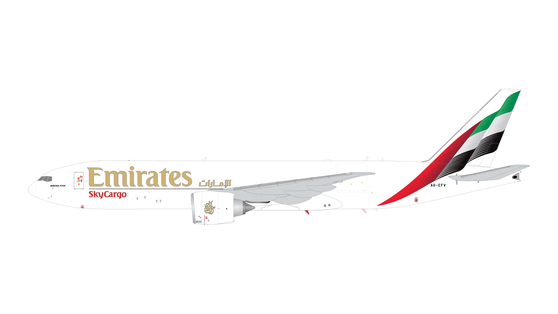 Emirates SkyCargo / Boeing 777-200LRF / A6-EFV / G2UAE1475 / 1:200 elaviadormodels