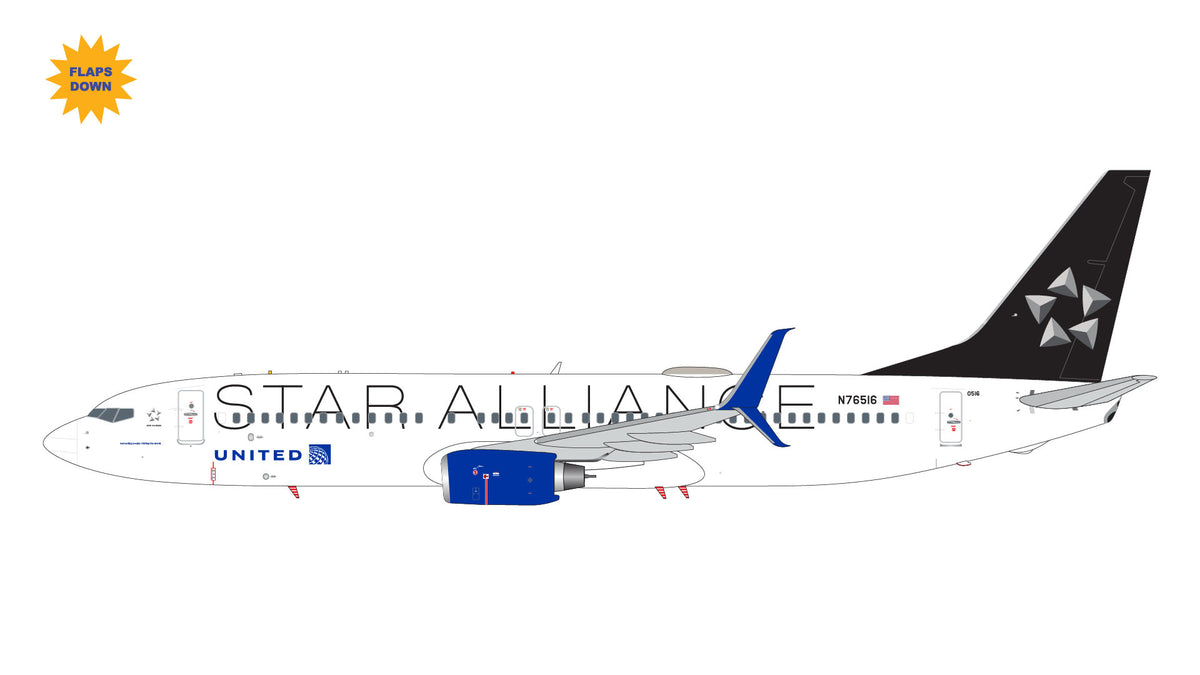 United Airlines (Star Alliance Livery, Flaps Down) / Boeing 737-800W / N76516 / G2UAL1378F / 1:200