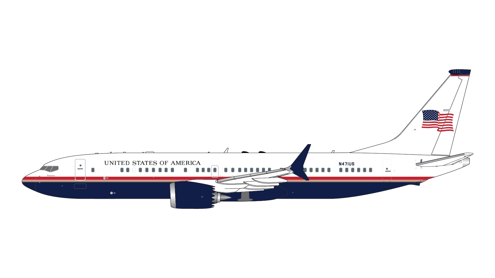 U.S. Air Force / Boeing 737 MAX 8 BBJ / N471US / GJAFO2420 / 1:400 elaviadormodels