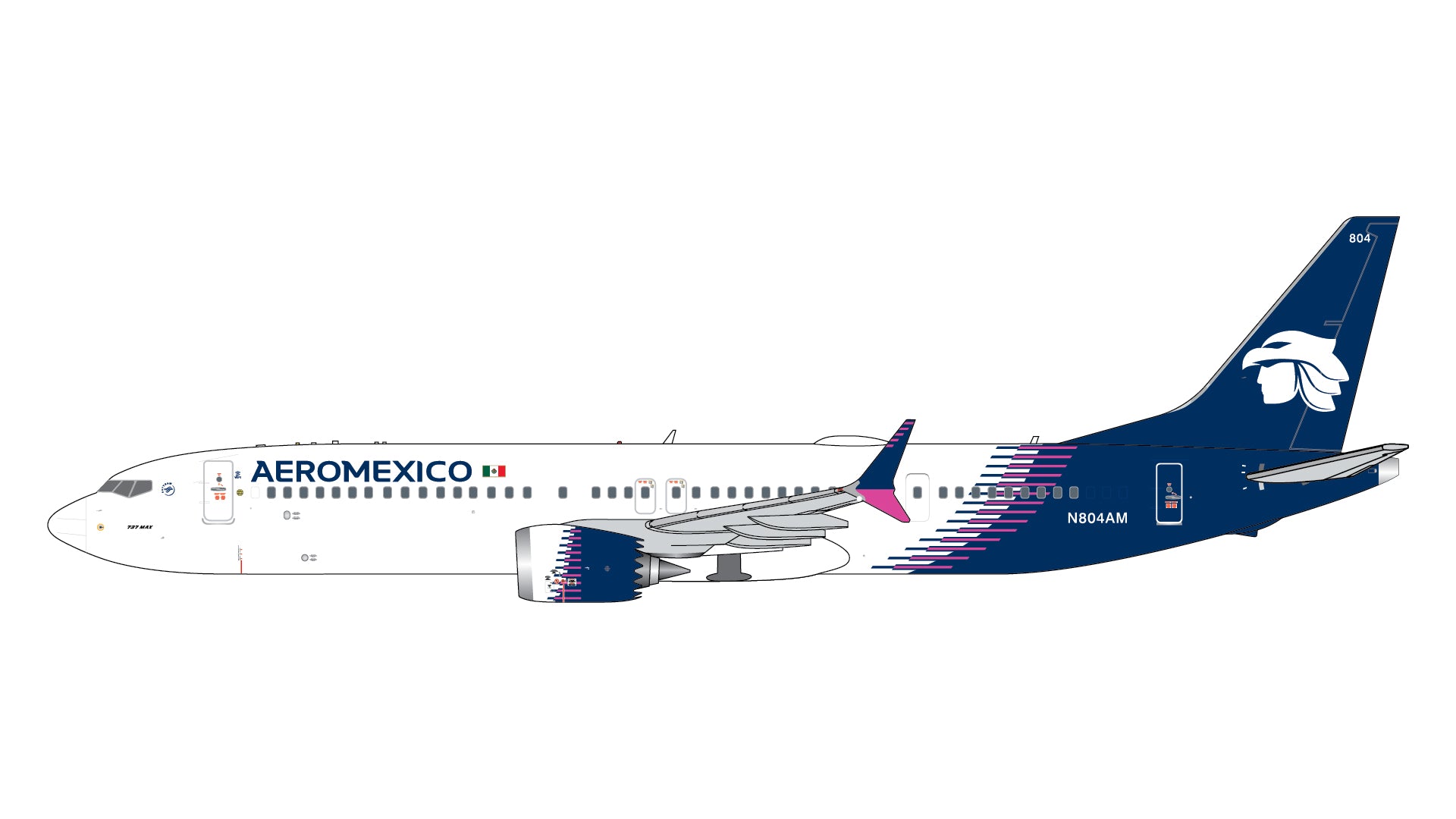 Aeromexico / Boeing B737 MAX 9 / N804AM / GJAMX2416 / 1:400 elaviadormodels