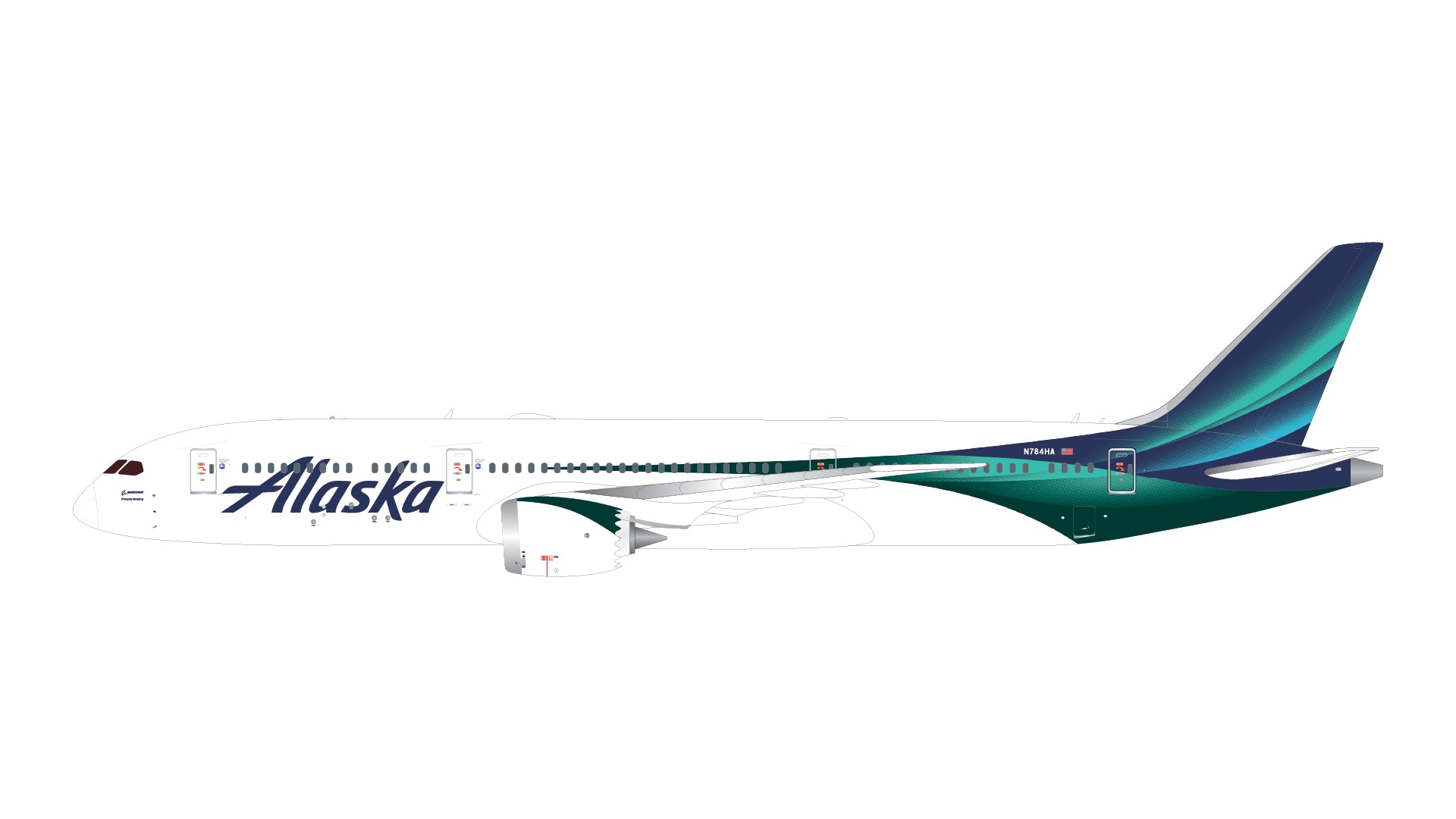 Alaska Airlines / Boeing 787-9 Dreamliner / N784HA / GJASA2400 / 1:400 elaviadormodels