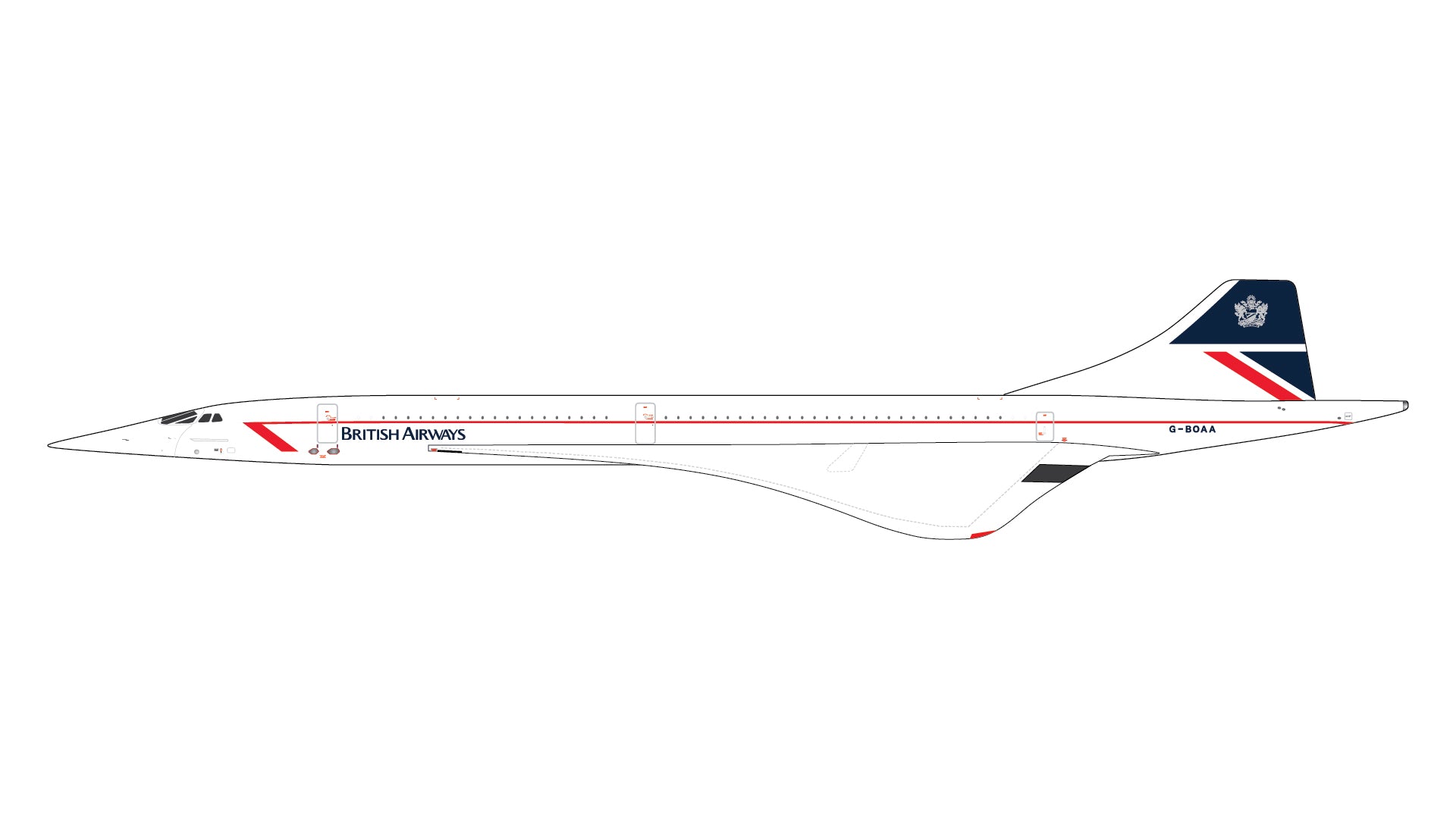 British Airways (Landor Livery) / Aerospatiale Concorde / G-BOAA / GJBAW2390 / 1:400 elaviadormodels