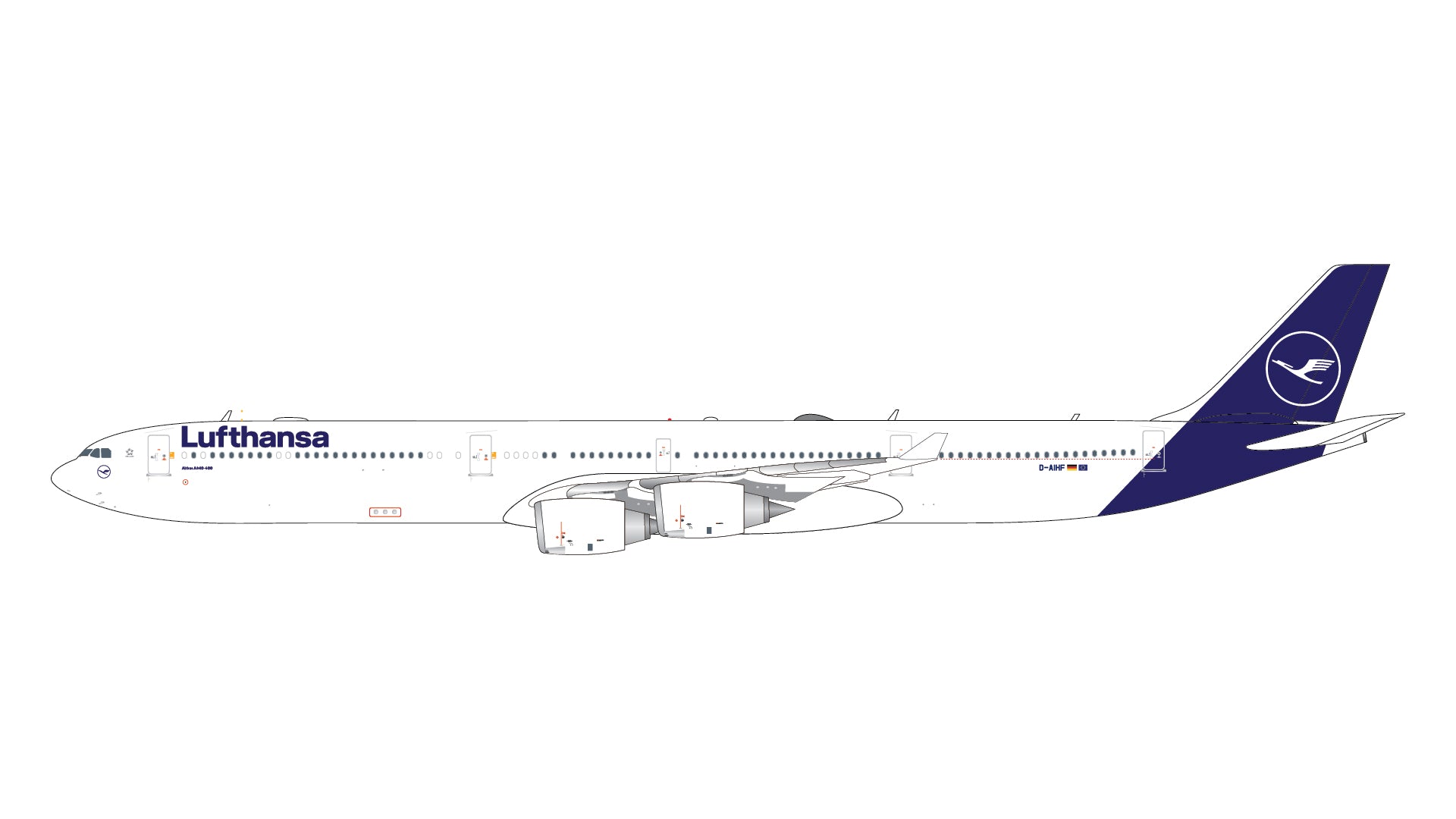 Lufthansa / Airbus A340-600 / D-AIHF / GJDLH2398 / 1:400 elaviadormodels