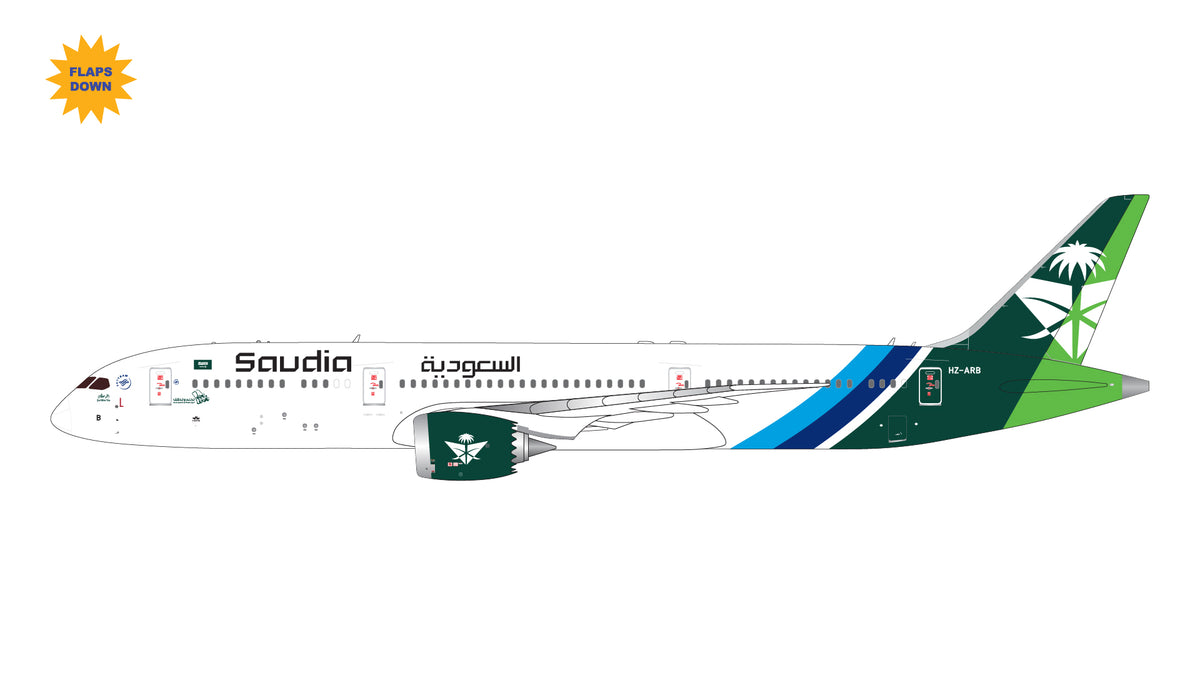 Saudi Arabian Airlines ("National Day" livery) / Boeing 787-9 Dreamliner (flaps down) / HZ-ARB / GJSVA2310 / 1:400