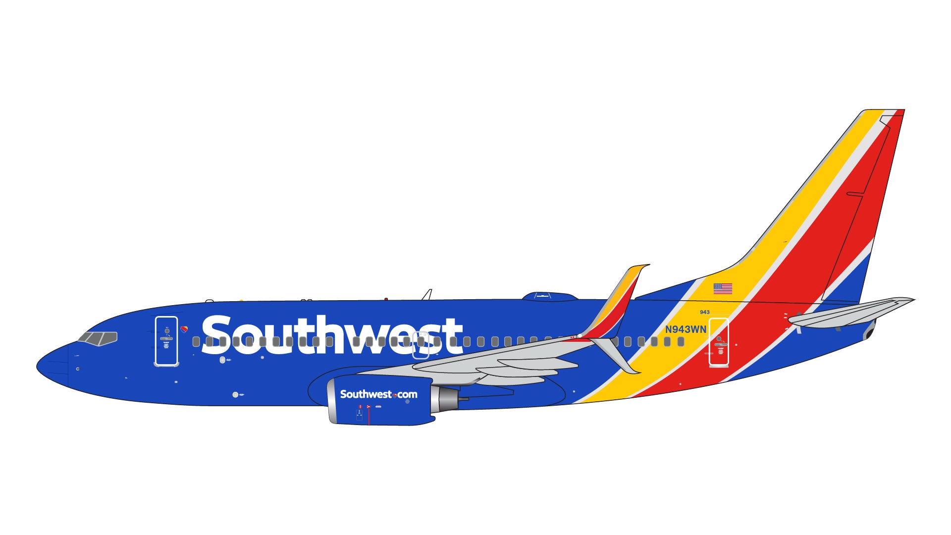 Southwest Airlines / Boeing B737-700 / N943WN / GJSWA2293 / 1:400 elaviadormodels