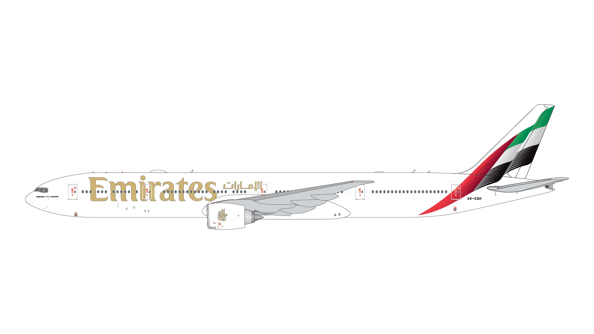 Emirates / Boeing 777-300ER / A6-EQH / GJUAE2318 / 1:400 elaviadormodels