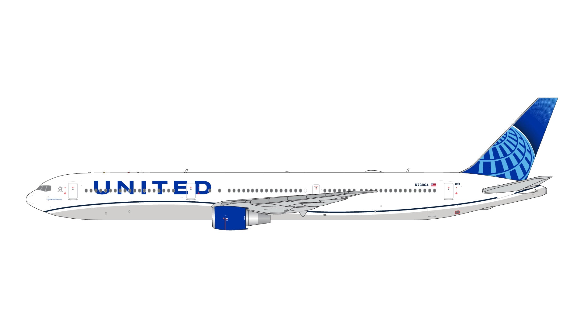 United Airlines / Boeing 767-400ER / N76064 / GJUAL2152 / 1:400